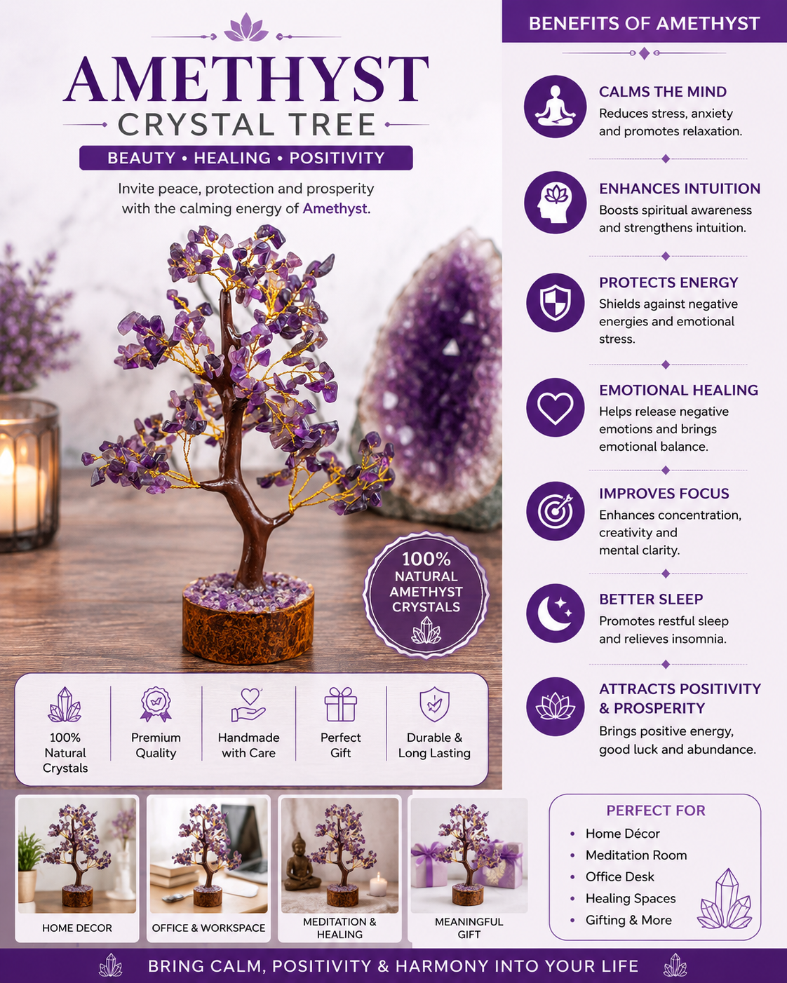 Amethyst Crystal Tree - Image 2